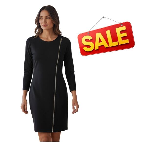 Ann Taylor Dresses & Skirts - 3/$10 166. ANN TAYLOR | A Symmetrical Gold Full Zip Dress Size:2 EUC